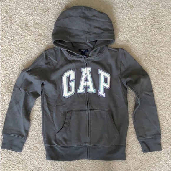 GAP Other - ☀️ 3/$36 or 2/$30 GAP Girls Zip Up Gray Hoodie sz Large (10-12)